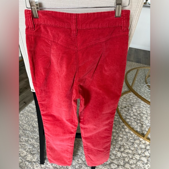Free People Velvet Kick Flare Pants Red Dahlia High Rise NWT Size 2 - Picture 8 of 9